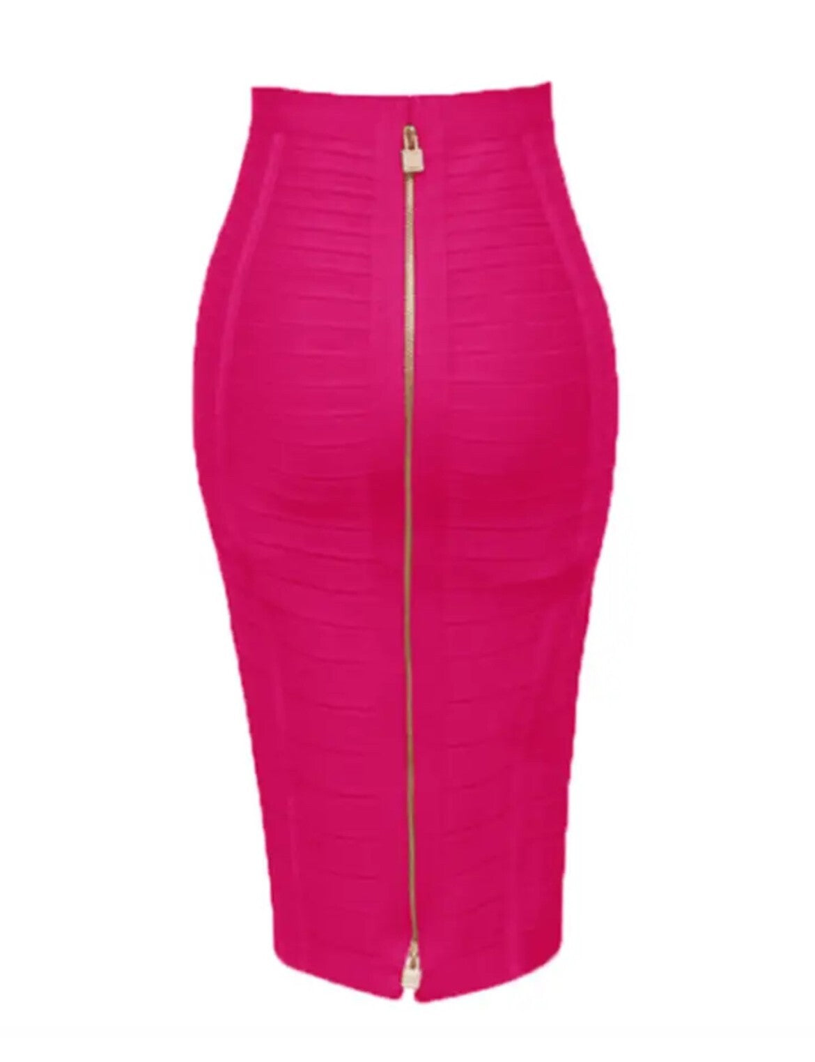 High Waist Zipped Pencil Bandage Skirt